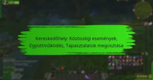 Kereskedőhely: Közösségi események, Együttműködés, Tapasztalatok megosztása