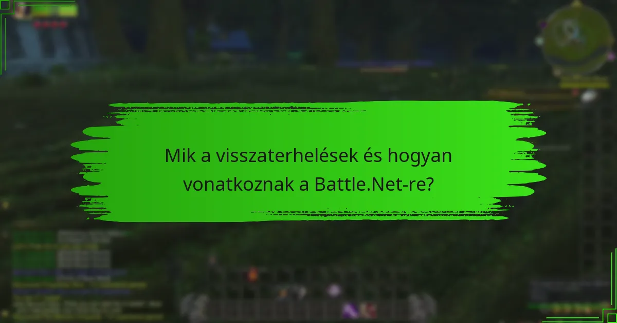 Mik a visszaterhelések és hogyan vonatkoznak a Battle.Net-re?